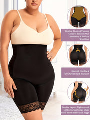 Lace Trim High Rise Tummy Control Shapewear