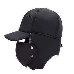 Trooper Hat Windproof Ear Protection Velvet Lined Warm Hat Winter Coldproof