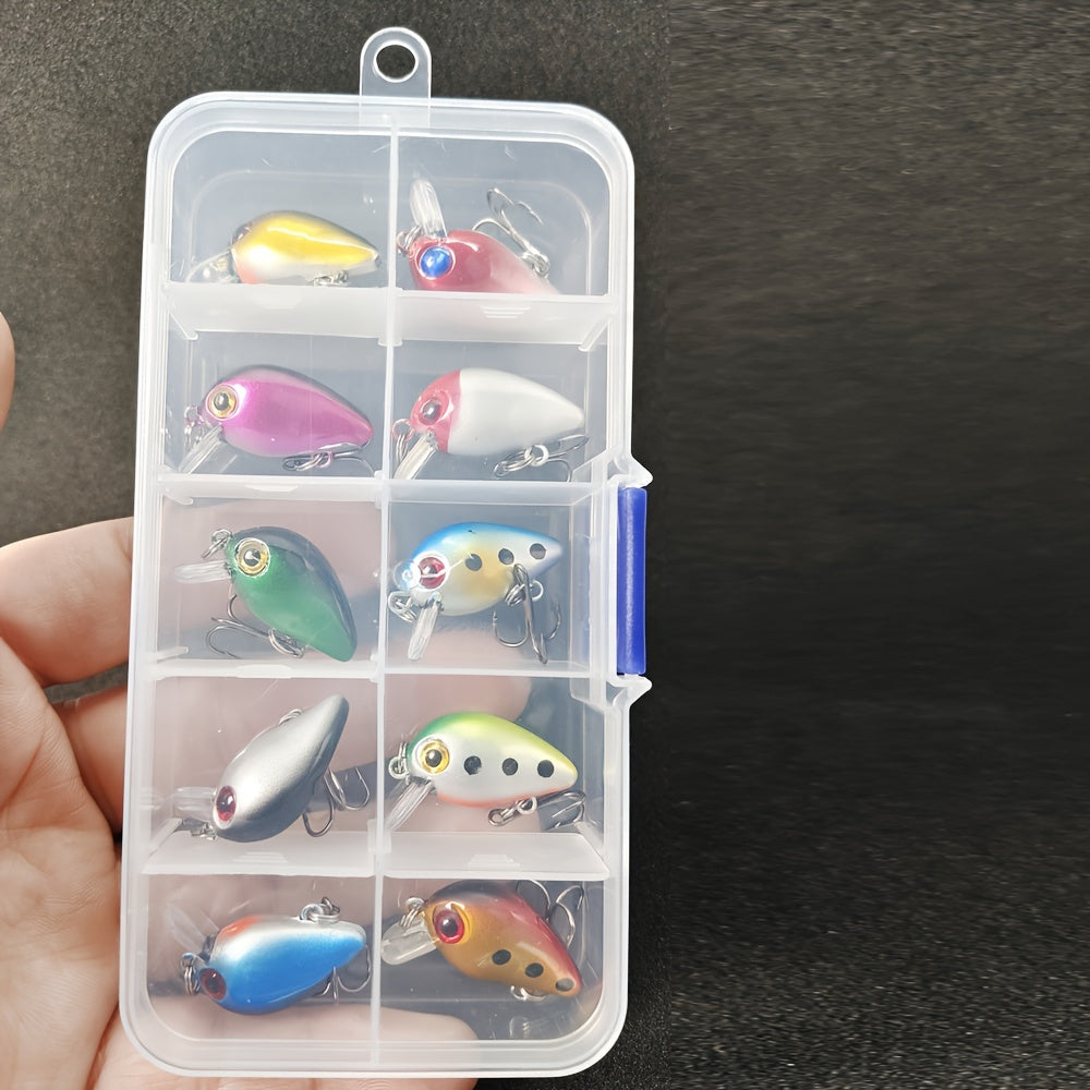 10pcs 1 6g Mini Topwater Crankbait Fishing Lures