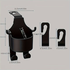 Car Seat Storage Hook With Cup Holder Hooks Headrest Seat Back Water Cup Holder