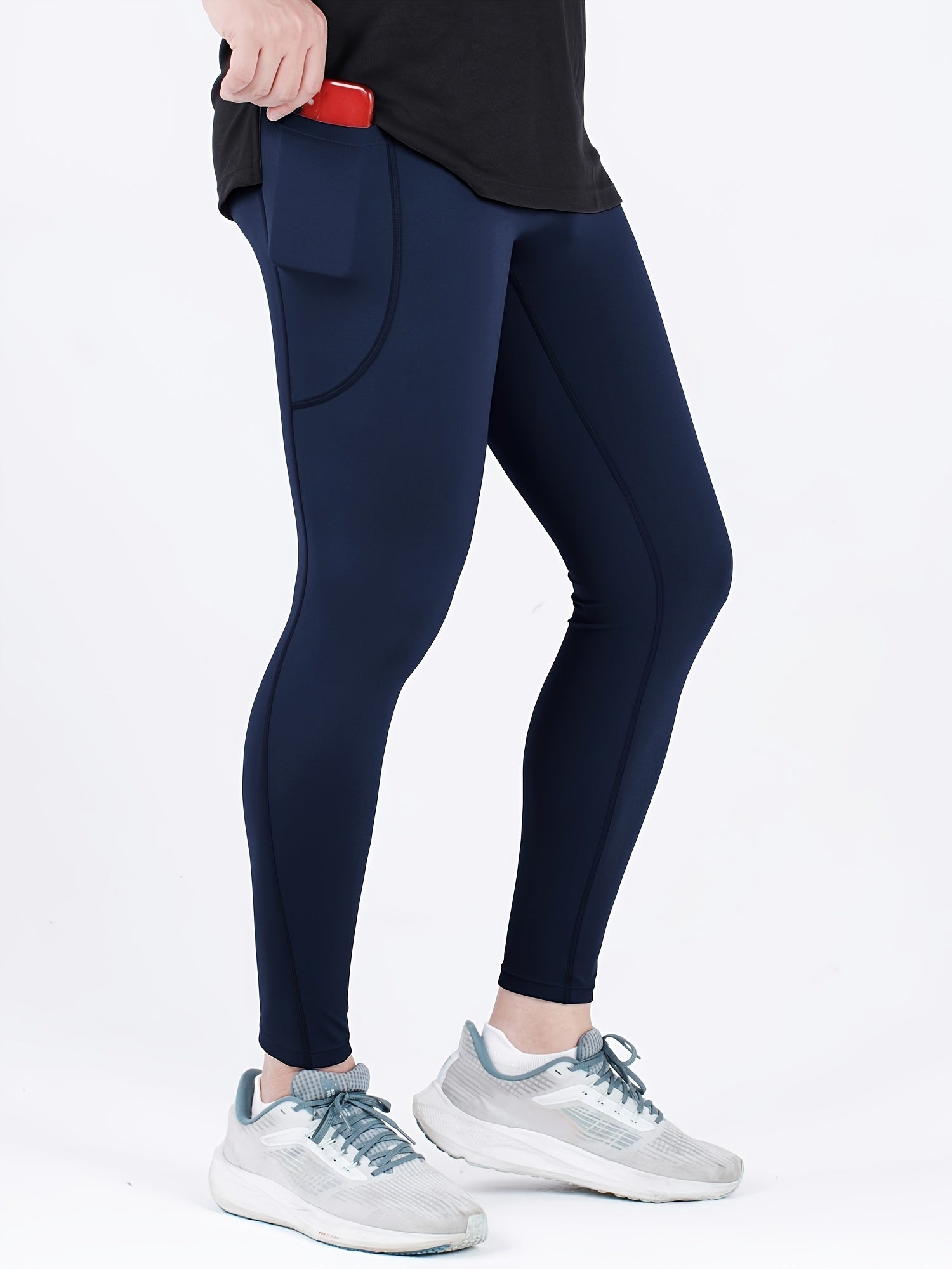 Men's High Waist Compression Leggings for Sports