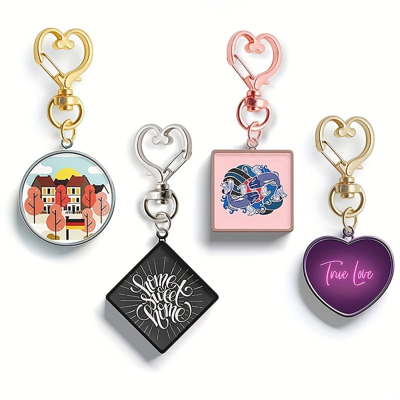 20PCS Heart Shape Keychain Clip Metal Keychain Pendant Bag Accessories