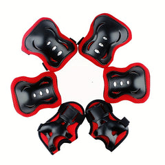 6pcs Kids Roller Skating Knee Pads Set PP Material