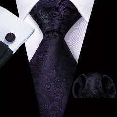 Men's Classic Jacquard Paisley Tie Set