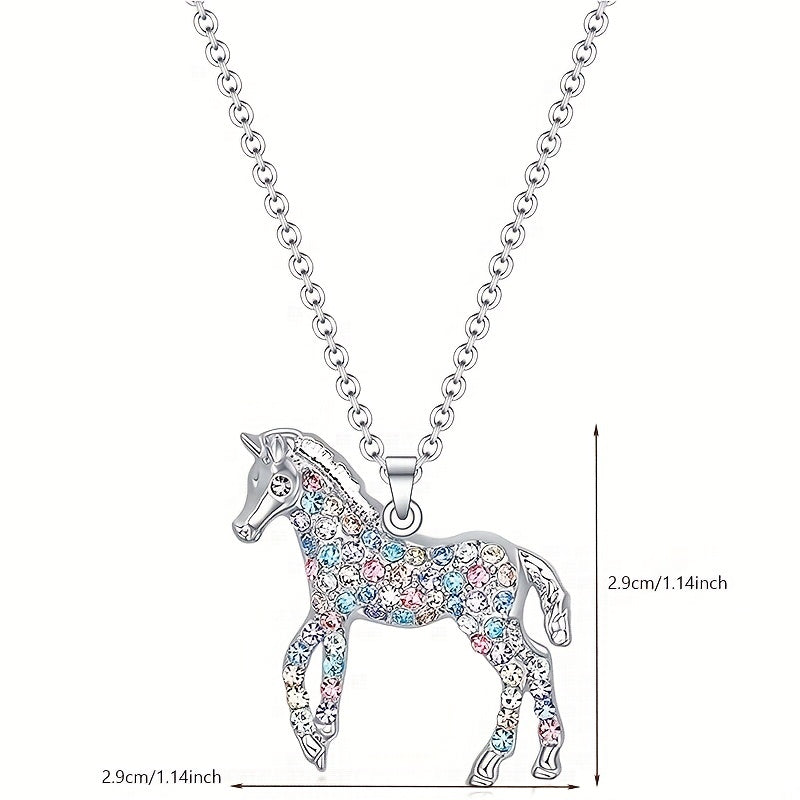 Horse Pendant Necklace for Girls