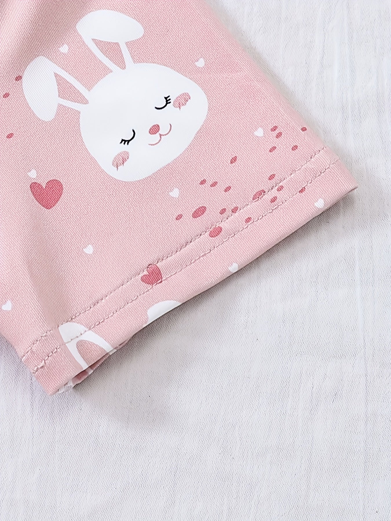 Girls' Bunny Ruffle A-Line Dress Short Sleeve Pullover