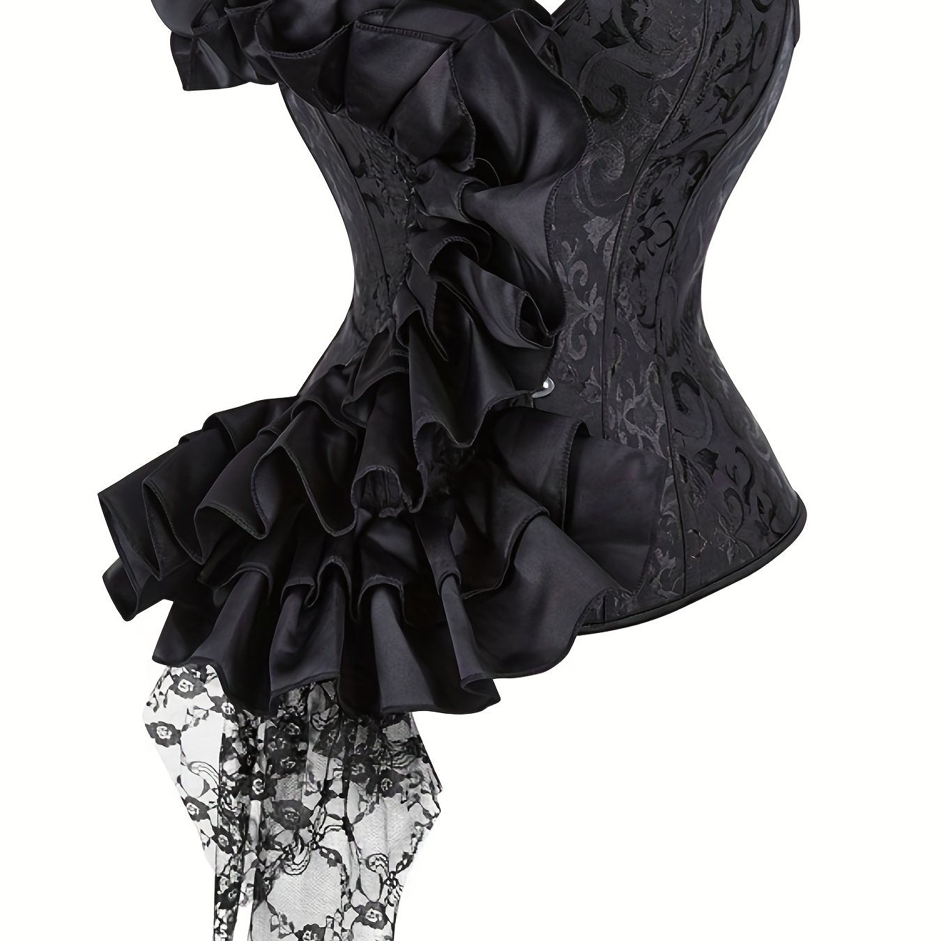 Strapless Corset Bustier Tummy Control Lace Up Body Shaper