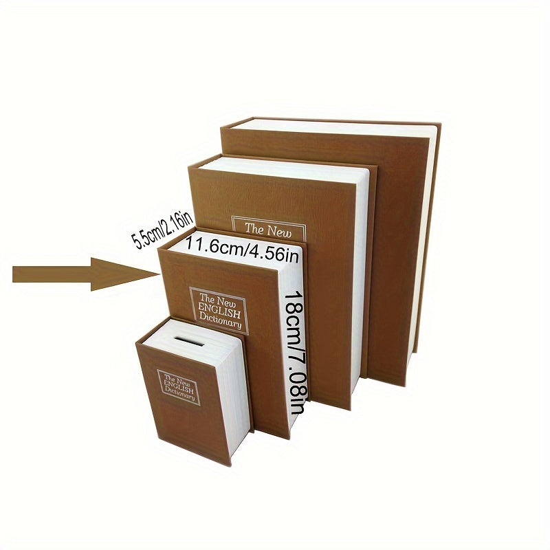 Hollow Book Safe with Secret Compartment Key Lock 59cmD X 68cmW X 29cmH