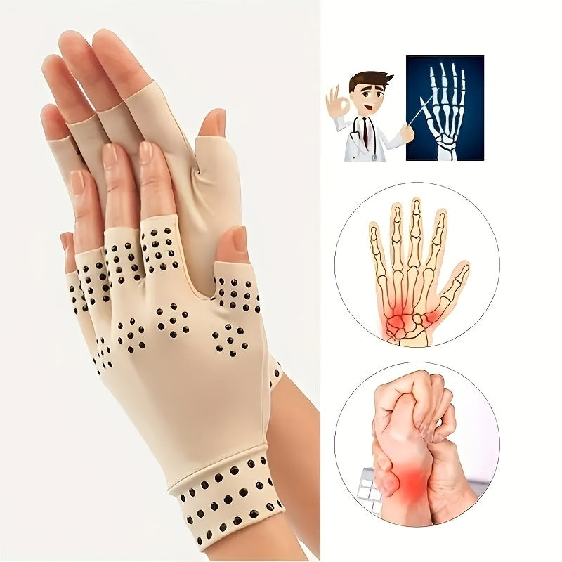 1pc Half Finger Pressure Gloves 3 Colors