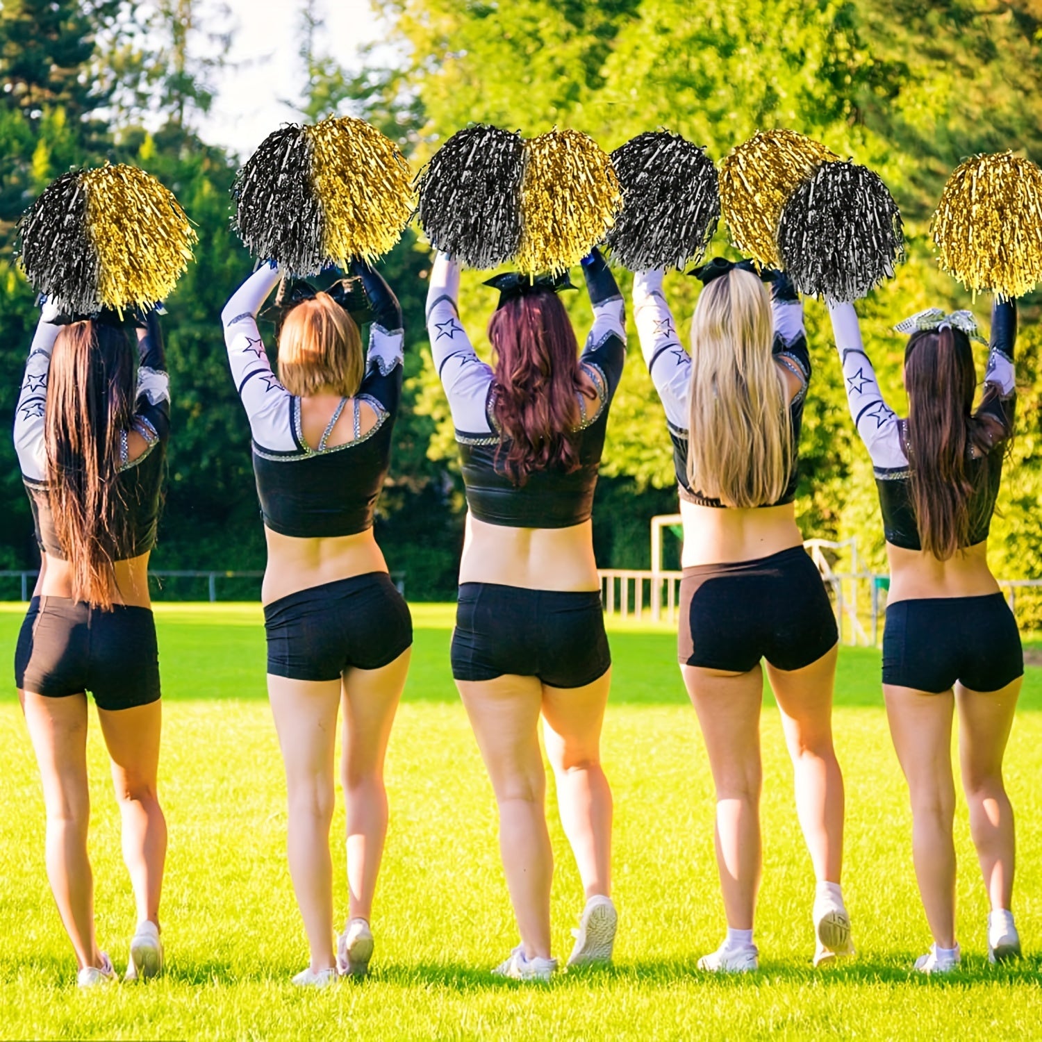 2pcs Cheerleading Pom Poms for Dance Sports Game Party