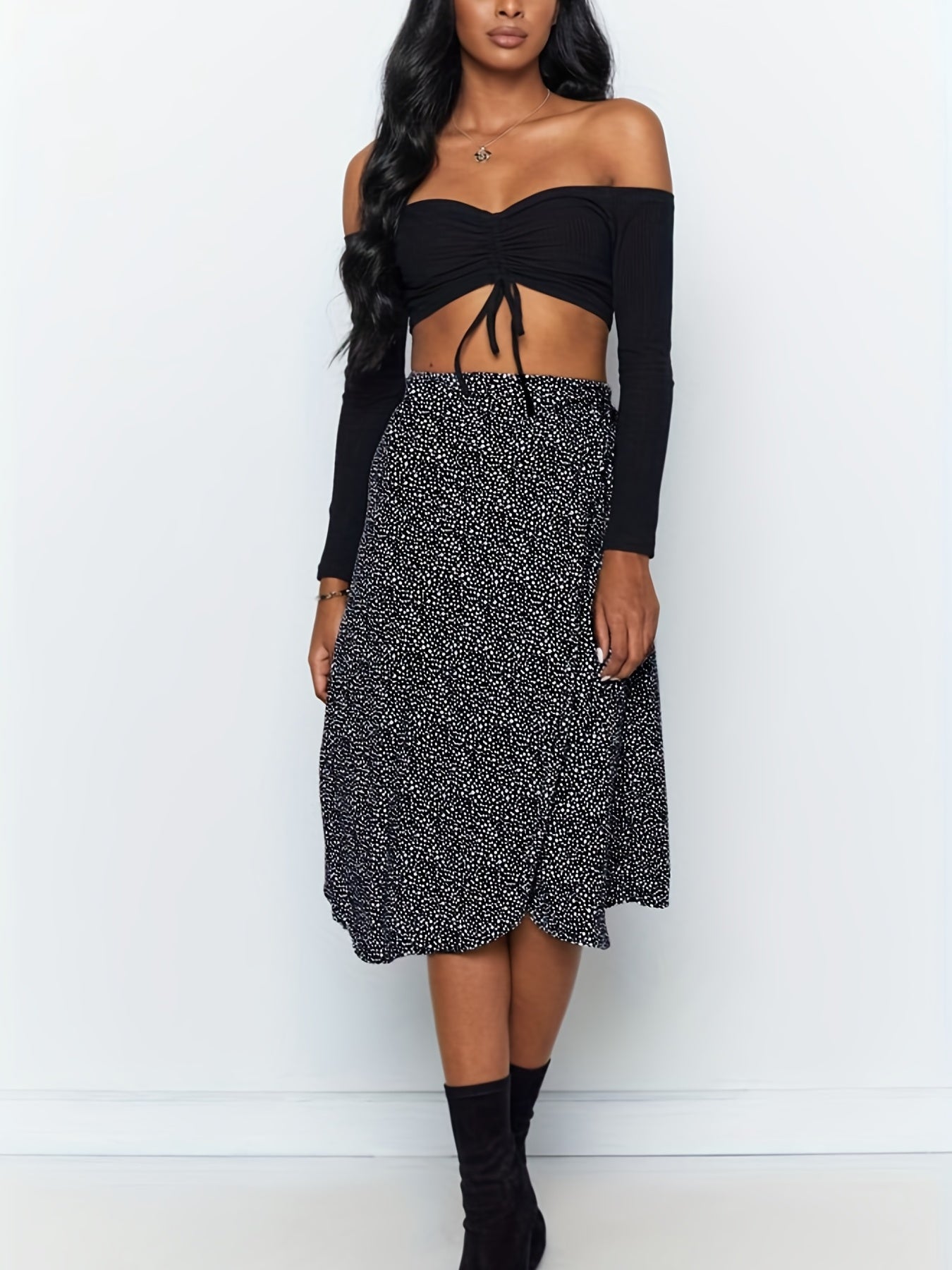 Printed Sarong Skirt High Waist Sexy Summer Slim Women's Clothing