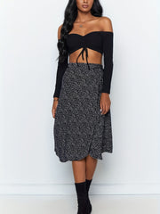 Printed Sarong Skirt High Waist Sexy Summer Slim Women's Clothing