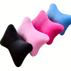 Cartoon Car Head & Waist Support Pillow Set Plush Winter Interior Decor