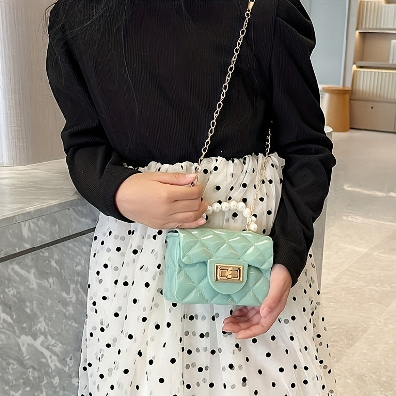 Pearl Decor Mini Crossbody Bag for Girls