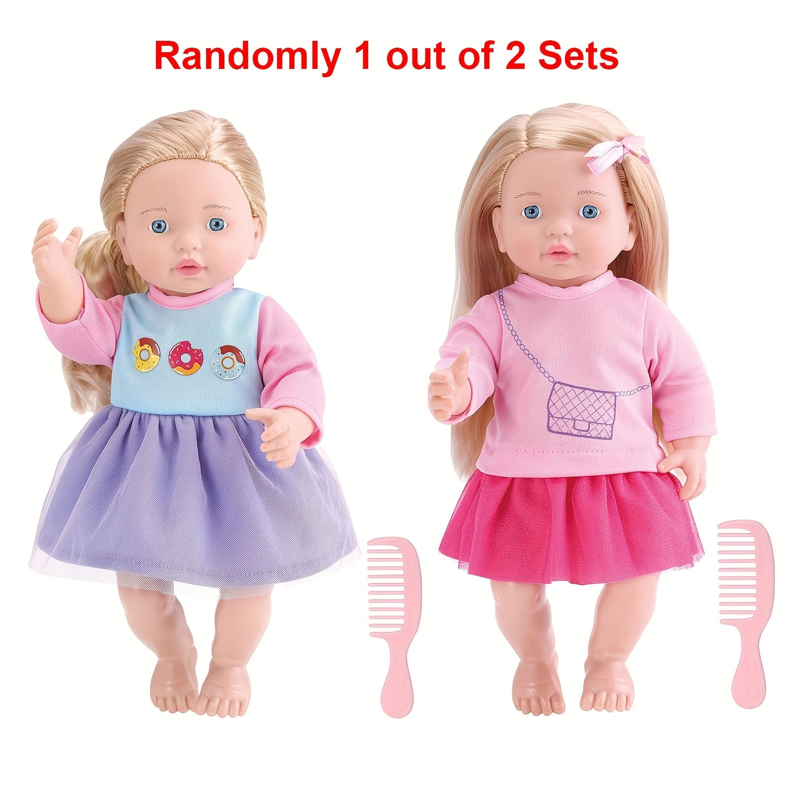 Belinda 30 Dolls with Combs Sweet and Realistic Girl Dolls in Pink Outfits