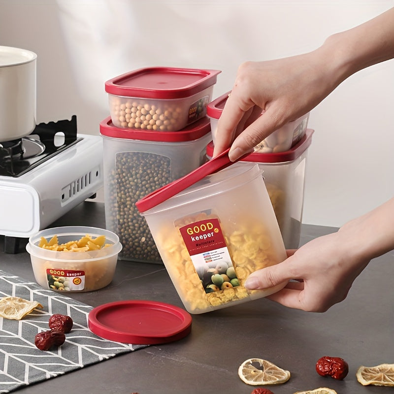 6pcs Plastic Fresh keeping Boxes Food Bento Box Refrigerator Special Plastic Box