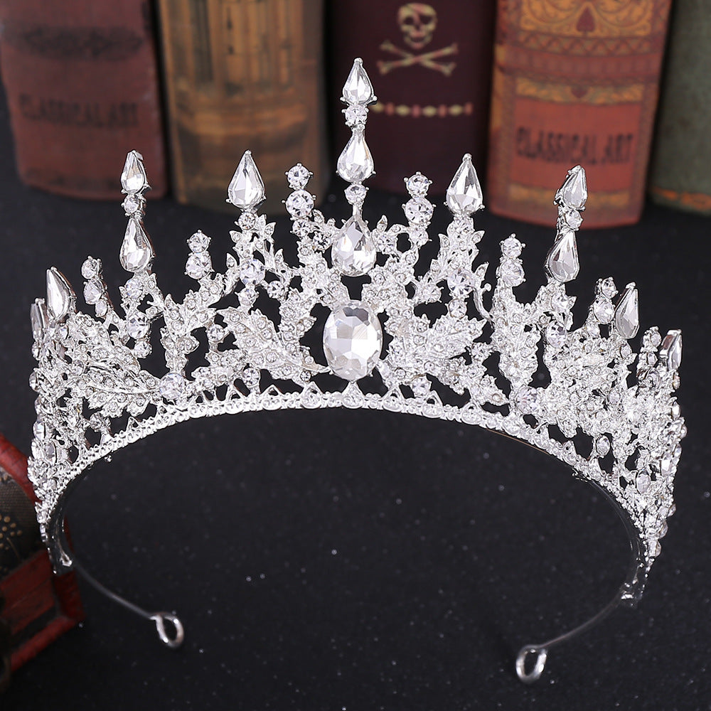 Vintage Rhinestone Crown Baroque Tiara Wedding Hair Accessories