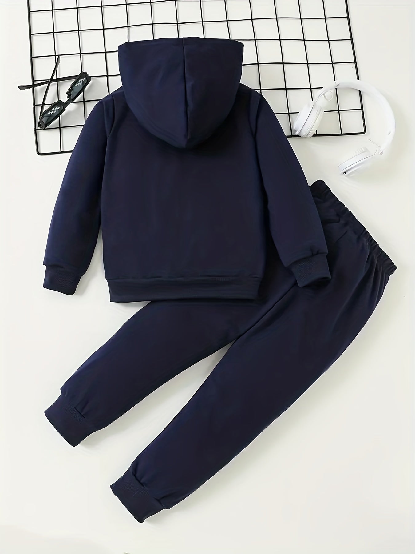 Boy's Hoodie & Sweatpants Set I TRY TO BE GOOD Print Street Style Outfits