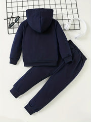 Boy's Hoodie & Sweatpants Set I TRY TO BE GOOD Print Street Style Outfits