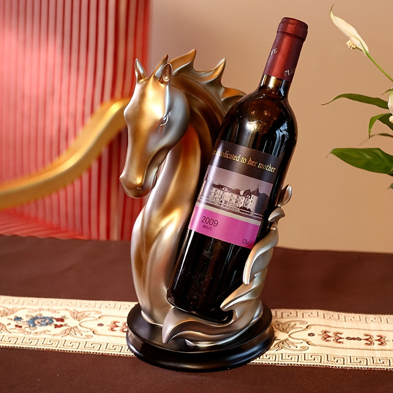 1pc Display Shelf Wine Holder Animal Statue Creative Wine Bottle Rack Holder