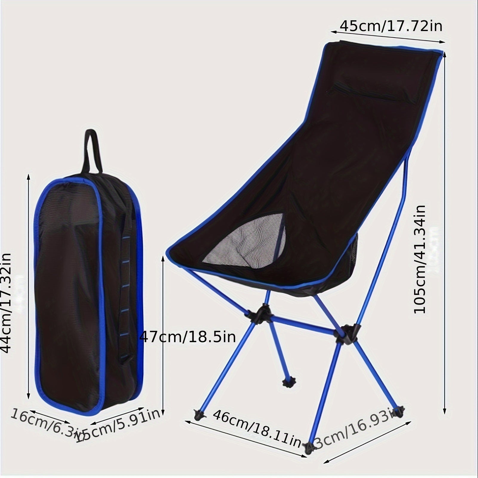 Portable Folding Chairs With Pillow Beach Chairs With Carry Bag