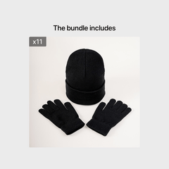 Men's Knitted Hat And Gloves Set
