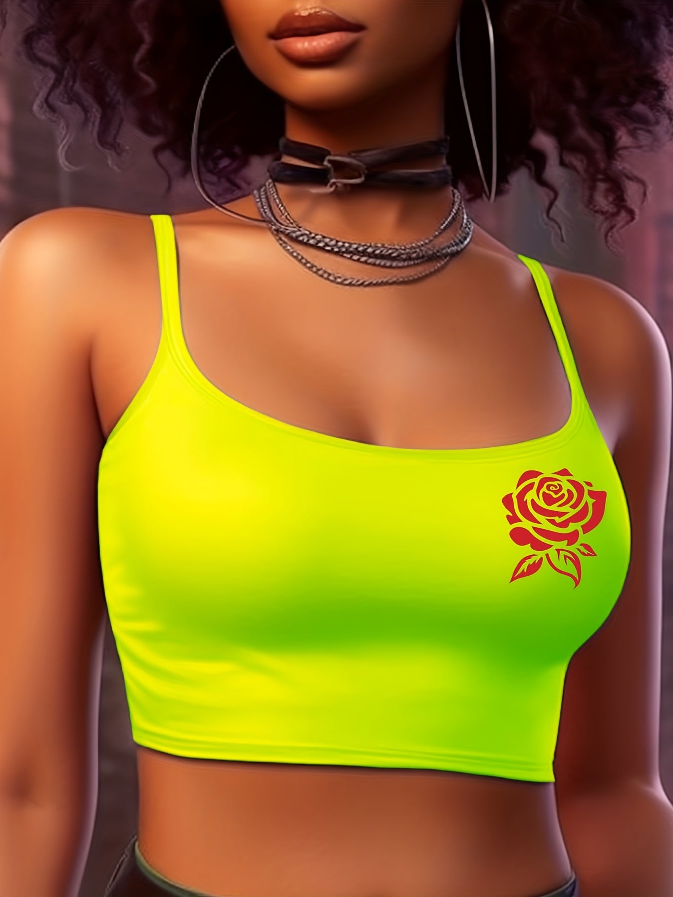 Flower Print Cami Sleep Top Sleeveless