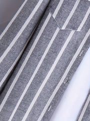 Striped Long Sleeve Button Up Shirt Dress