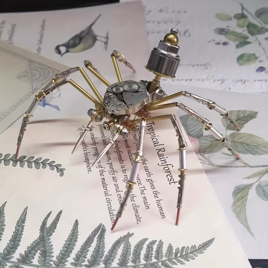 Steampunk Spider Watch Movement 3D Metal Puzzle DIY Handcrafted Bronze Model Kit