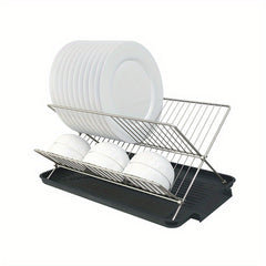 Foldable X-shaped Draining Rack Countertop Dish Bowl Storage