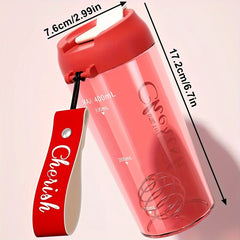 14oz Travel Coffee Cup Protein Shaker Bottle With Spring