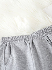 Girls Active Sweatpants with Heart Print