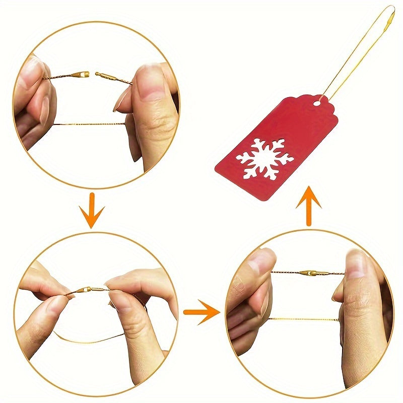 Christmas Ornament Hooks 100pcs Ornament Hangers With Snap Ornament String