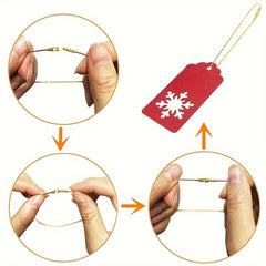 Christmas Ornament Hooks 100pcs Ornament Hangers With Snap Ornament String