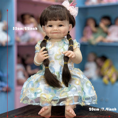 22 Inch Reborn Girl Doll Soft Full Body Vinyl Baby Doll