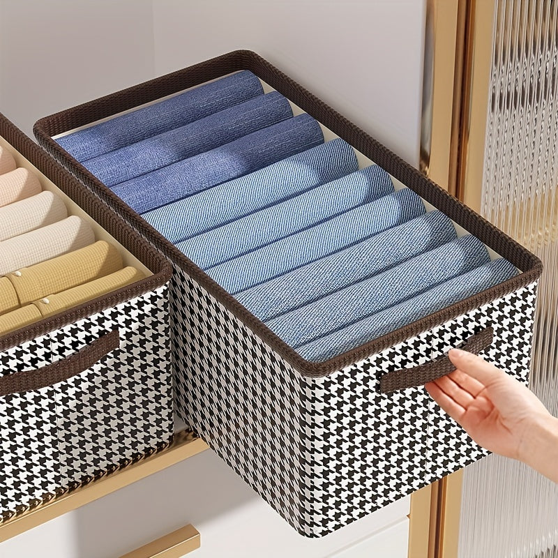 1pc Houndstooth Clothes Organizer S-XL Divider for Jeans T-shirts