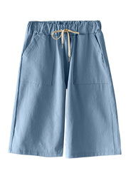 High Rise Wide Leg Drawstring Shorts Women's Plus