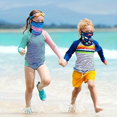 4pcs Kids Neck Gaiter With Ear Loops UV Protection