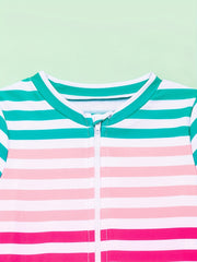 Toddler Girls Rainbow Stripe One Piece Swimsuit