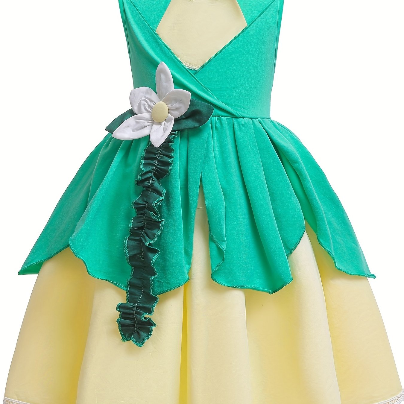 Girls Teen Lace Trim Sleeveless Dress for Performance Party