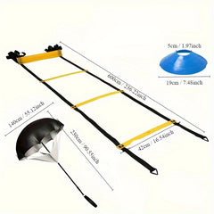 Agility Ladder Set with Parachute Speed Training Soccer Outdoor