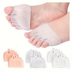 4pcs Silicone Forefoot Pad Toe Separator Foot Supports Cushions