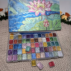Iridescent Metallic Watercolor Set Shimmer DIY Paint Set for Artists