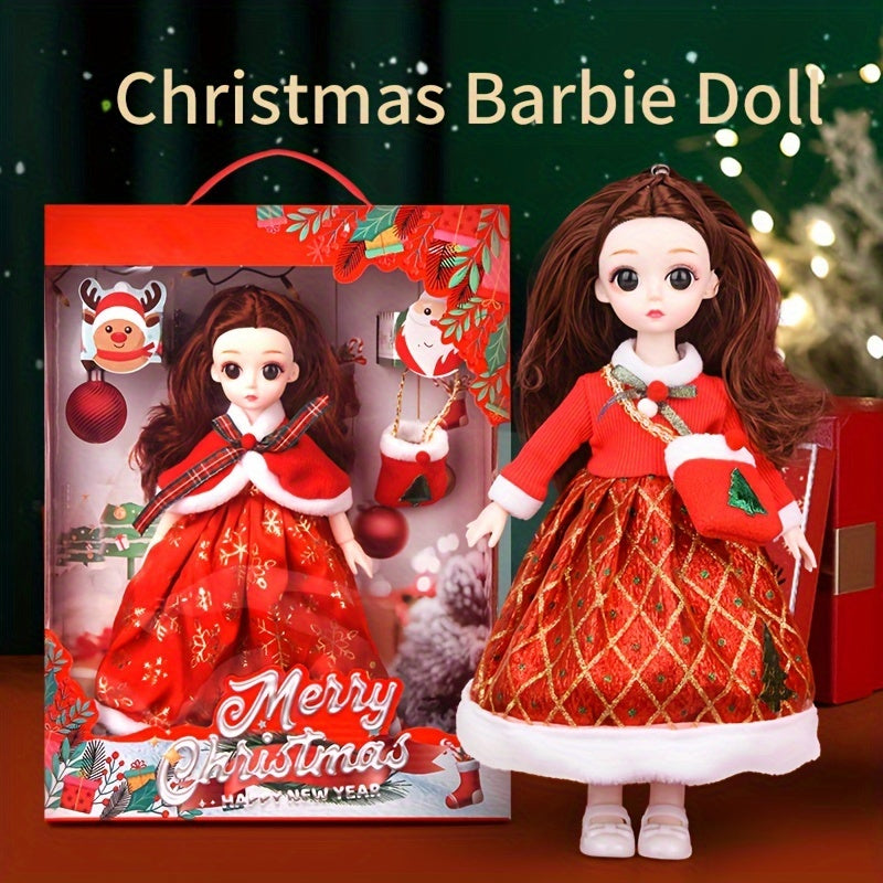 Christmas Doll Princess Dress Up Set - Hair & Shoes Random