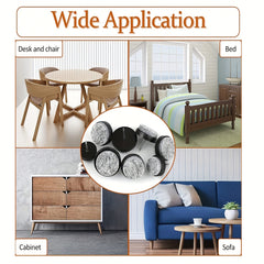 4pcs Furniture Glide Screw On Felt Pad Slider Floor Protector