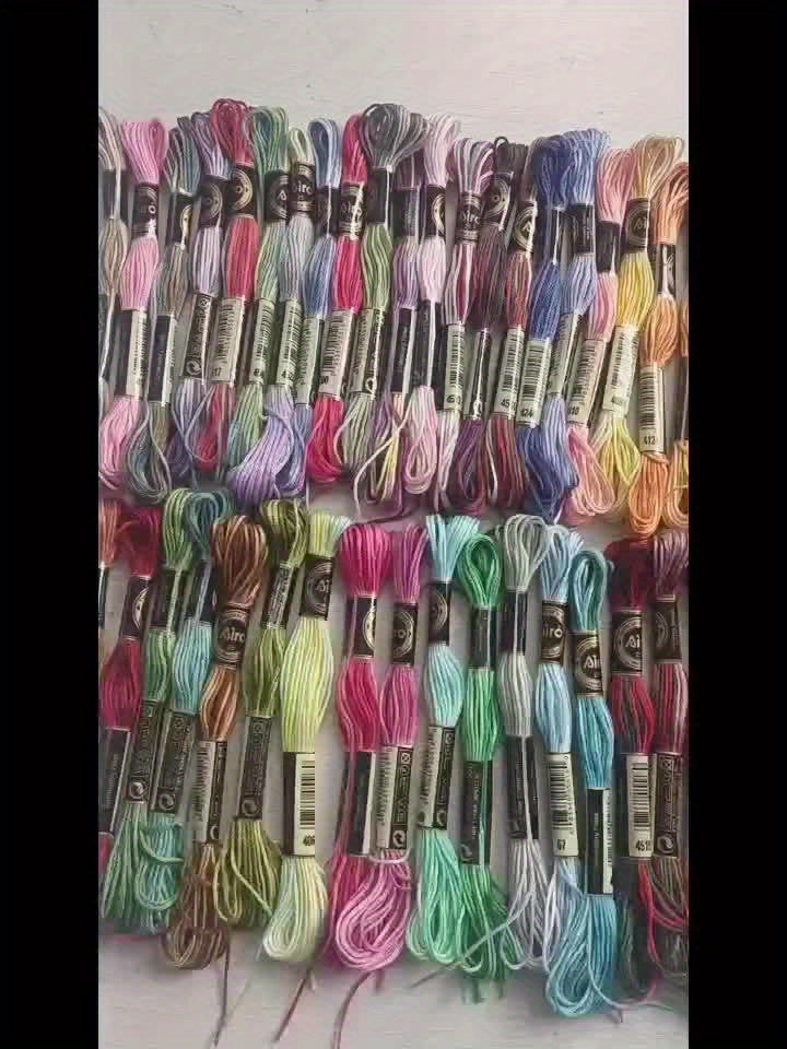 78pcs Double Standard 8M Multicolor Polyester Cross Stitch Embroidery Thread