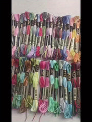 78pcs Double Standard 8M Multicolor Polyester Cross Stitch Embroidery Thread