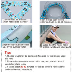 Reusable Cooling Neck Wraps Ice Bandanas For Summer Outdoor Activities