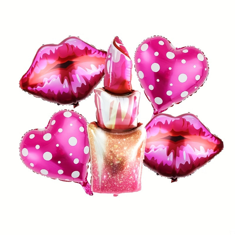 Lipstick Balloon Set for Women's Birthdays and Weddings