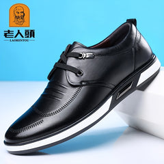 LAORENTOU Men's Leather Dress Shoes Casual Oxford Shoes
